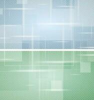 Bright green and blue tech geometric backgrounds vector