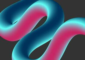 Abstract colorful 3d wavy shape background vector