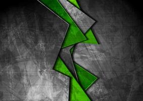 Grunge tech material green and grey background vector