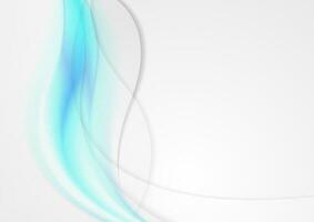 Light blue and grey abstract wavy background vector