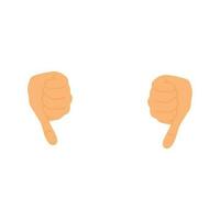 the thumb down gesture indicates dislike vector