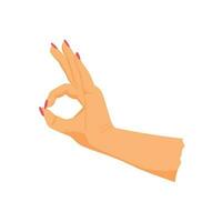 hand gesture with ok sign vector