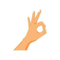 hand gesture with ok sign vector