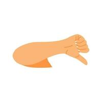 the thumb down gesture indicates dislike vector