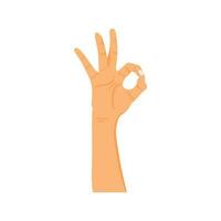 hand gesture with ok sign vector