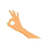 hand gesture with ok sign vector