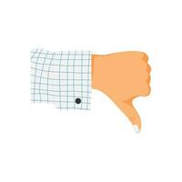 the thumb down gesture indicates dislike vector