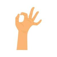 hand gesture with ok sign vector