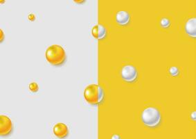 Abstract minimal contrast background with glossy 3d balls vector