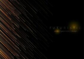 Bronze and black diagonal lines abstract tech background vector