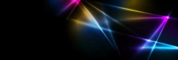 Abstract colorful laser show neon vector background