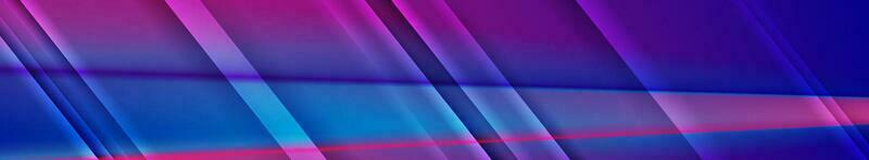 Blue and purple glossy stripes abstract banner vector