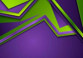 High contrast green violet abstract tech corporate background vector