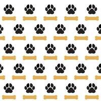 Paw and bone candy pattern for dog vector