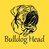 buldog cabeza logo diseños vector Arte