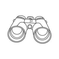 Hand drawn Kids drawing Cartoon Vector illustration binocular Isolated on White Background