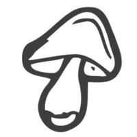 Doodle simple mushroom icon. Hand drawn style illustration. vector