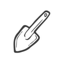 Doodle Sand scoop. hand drawn of a Sand scoop isolated on a white background. Vector illustration sticker, icon, design element