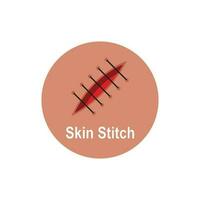 skin stitch icon vector