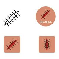 skin stitch icon vector