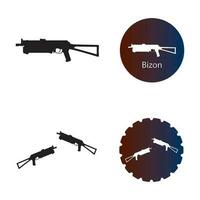 armas de fuego icono vector