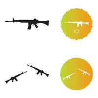 armas de fuego icono vector