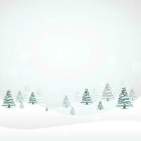 tree forest background and snowing for winter season concept.Hand drawn isolated illustrations.Merry Christmas and Happy New year Background style. vector