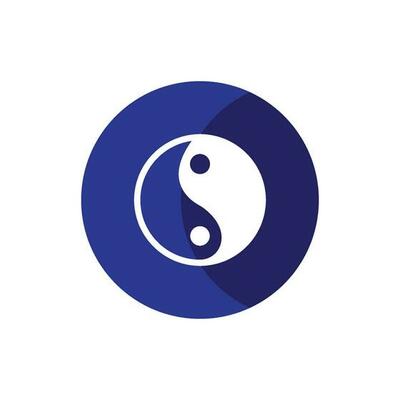 yin yang icon vector
