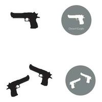 armas de fuego icono vector