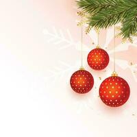 Christmas background with shining red snowflakes and snow. vector