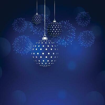 holiday concept banner composed of elements of christmas graphic sources. magical background with blue color illustration. winter season design for web page, promotion, print. vector design of eps 10.