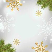 White Snow Vector Gray Background. magic Snowfall Wallpaper. Gray Holiday Banner. New Snowflake Holiday.