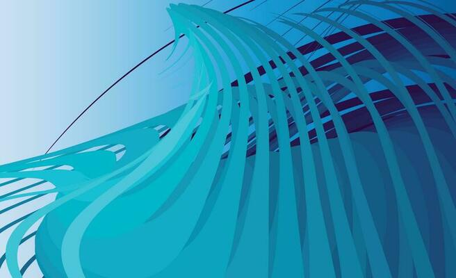 Abstract background of curved lines in dark blue colors