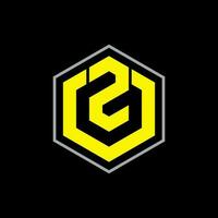 Letter G2 Logo. Hexagon logo design. Logo initials hexagon shape vector