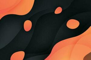 Abstract orange background with circles. Vector illustration