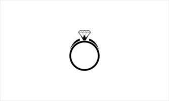 diamond engagement ring vector icon isolated on white