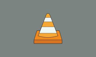 road traffic cone vector isolated