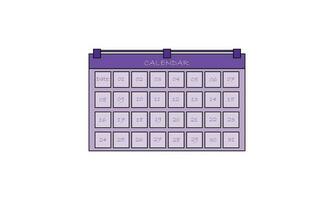 moderno vistoso calendario aislado en blanco vector