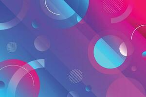 Minimal geometric background. Blue elements with fluid gradient. Cool background design for posters. Eps10 vector