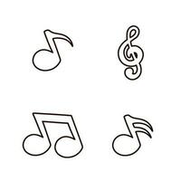 Set the Musical Scale icon isolated on a white background vector