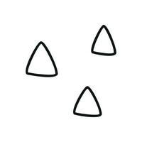 Hand drawn linear vector illustration of rocks