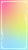 Colorful vertical gradient background. Social media frame vector illustration.