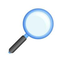 Flat Magnifying Glass Instrument Search Lens Symbol Vector Illustration