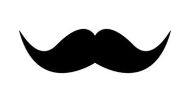 Black Hipster Moustache Isolated Vector Illustration