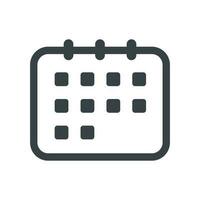 calendario día fecha contorno estilo icono aislado vector ilustración