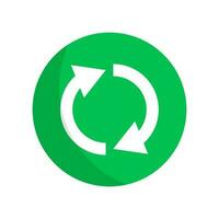 Flat design recycle mark icon. Vector. vector