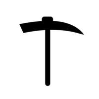 Simple pickaxe silhouette icon. Vector. vector