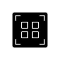 QR code silhouette icon. Payment code. Vector. vector
