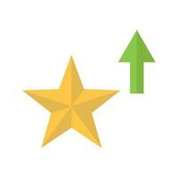 Modern Rating Increase Icon. Star and up arrow icon. Vector. vector