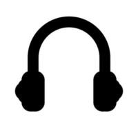 Headphone silhouette icon. Music and listening icon. Sound. Vector. vector